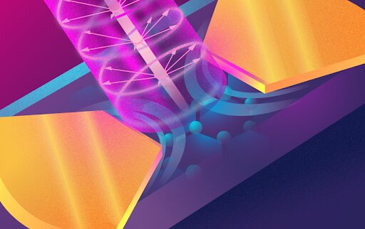 Artist’s rendering of a phase-sensitive terahertz interferometer. @ Daria Sokol/MIPT