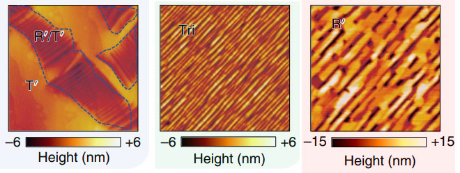 BFO’s impressive range of magnetoelectric properties—including piezoelectricity, ferroelectricity, magnetism, and optical properties—make it a popular material for researchers investigating spintronics, memory applications and low-energy technologies. Image: characterising BFO at 20nm/50nm thicknesses on varying oriented substrate. @ FLEET