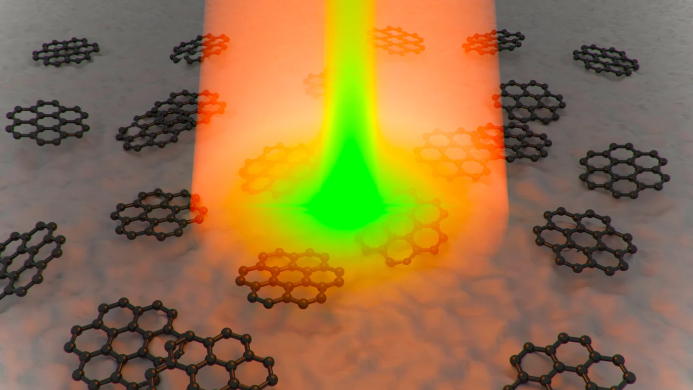 Researchers at the Max Planck Institute for Polymer Research have refined the high-resolution method of STED microscopy by using nanographenes. This makes longer observation times possible.