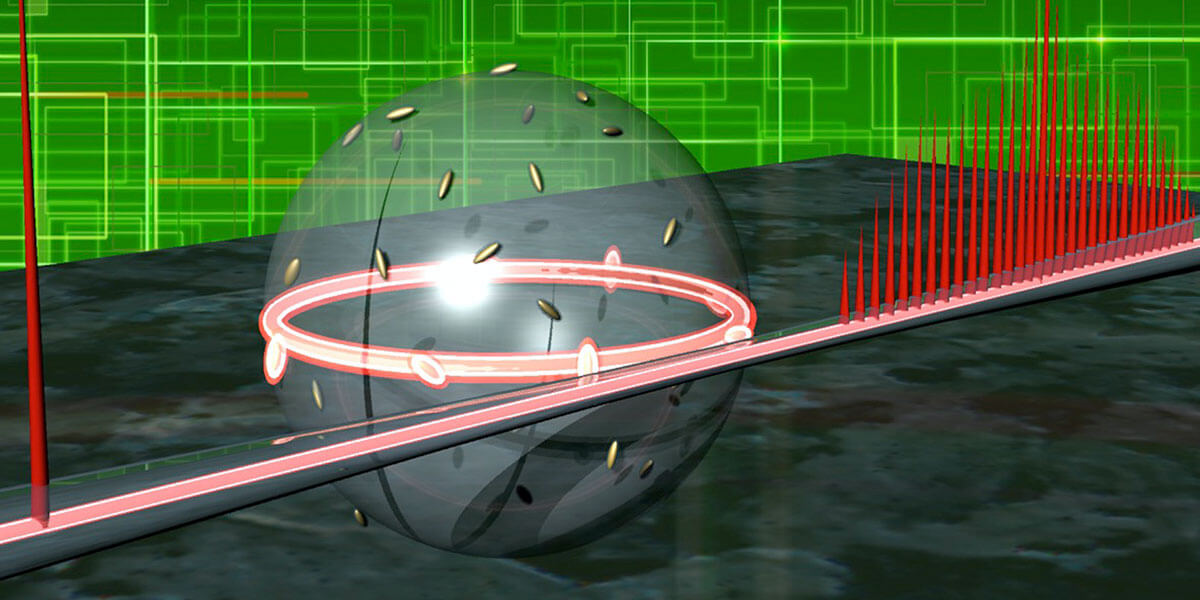 FREQUENCY COMBS CAN BE UTILIZED IN DISEASE DETECTION, DEFENSE AND CYBERSECURITY APPLICATIONS. ILLUSTRATION BY VINH DIEP.