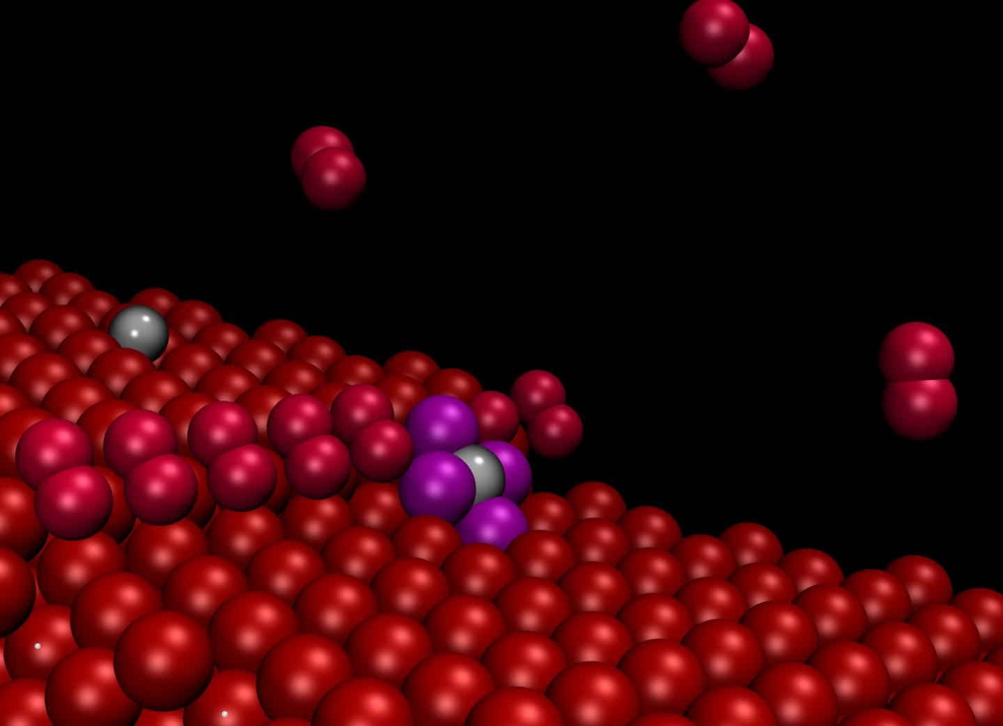 These are platinum nanoparticles on nanosteps. @ SISSA/CNR-IOM
