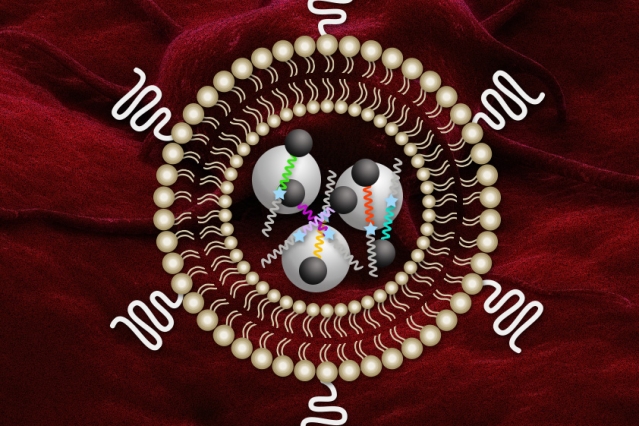 MIT researchers have designed nanosensors that can profile tumors and may yield insight into how they will respond to certain therapies. Illustration: Christine Daniloff/MIT