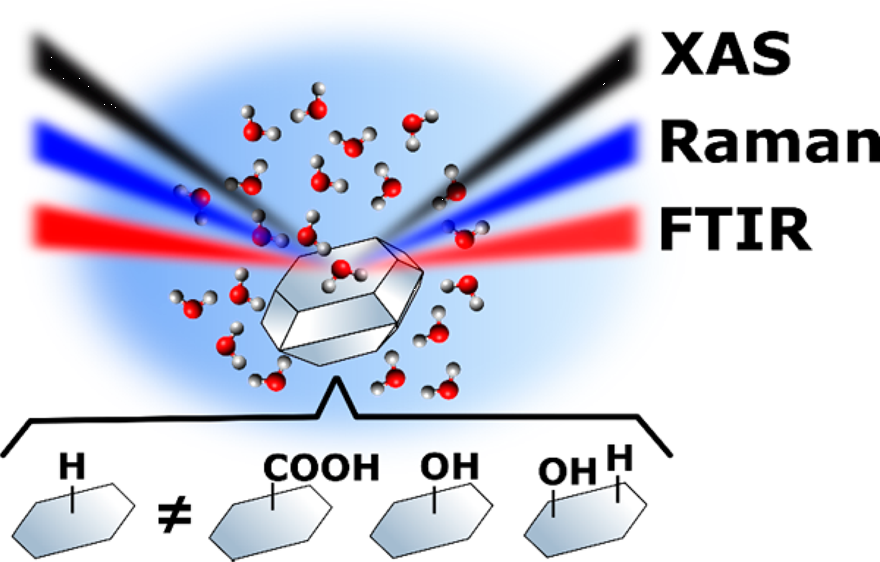 Nanodiamonds have been modified by attaching different molecules. @ HZB