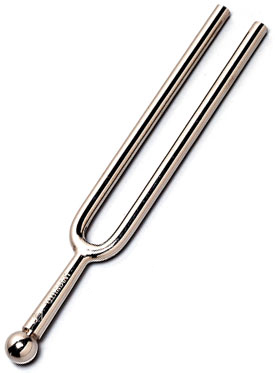 Example of floating and fixed at one end of the beam - a tuning fork. The oscillation frequency of the tuning fork depends on the size and material properties.