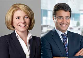 Left: Professor Shana Kelley and University of Toronto thoracic surgery professor and director of the UHN Toronto Lung Transplant Program Dr. Shaf Keshavjee