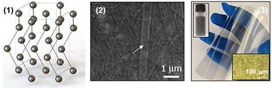 A Purdue University team received a U.S. patent for a nanomaterial derived from the rare element tellurium, which has a thin, durable structure with unique properties. Credit: Purdue University