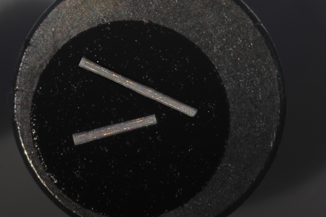3-D-printed colloidal crystals viewed under a light microscope. @ Felice Frankel