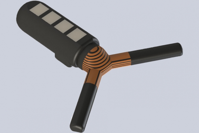 MIT researchers have designed an ingestible sensor that can lodge in the stomach for a few weeks and communicate wirelessly with an external device. @ MIT researchers