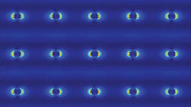 Silver nanopillars from laser simulation. @ Northwestern University