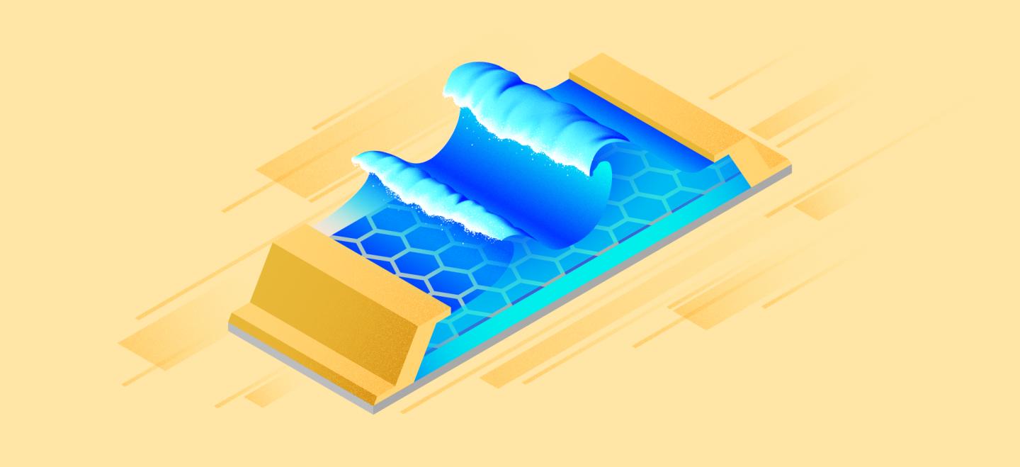 Waves in graphene. @ tsarcyanide/MIPT Press Office