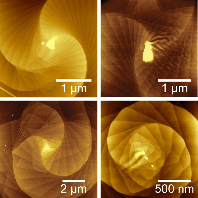 This spiral was "grown" by depositing sheets of 2D material